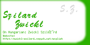 szilard zwickl business card